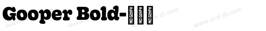 Gooper Bold字体转换